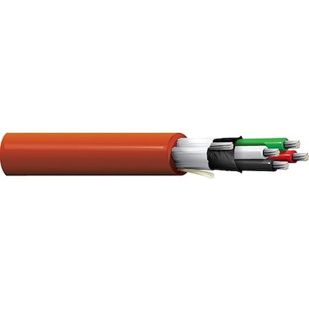 Belden Multi-Conductor Cable, AWM, 22 AWG, 3 C, Red, Rubber, Stranded, 600V AC, Indoor, 500 ft 83395 002500